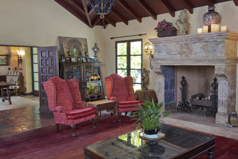 Fireplace view of a Atherton residence project by KG Bell