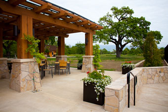Patio view of the Cordevalle project by KG Bell