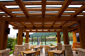 Patio  view of the Cordevalle project by KG Bell