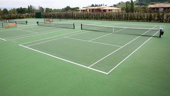 Tennis Court view of the Cordevalle project by KG Bell